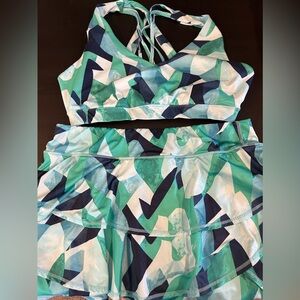 Cute!! Bra and skirt with built in shorts